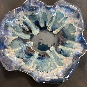 Elegant Oceanic Ceramic Art Bowl